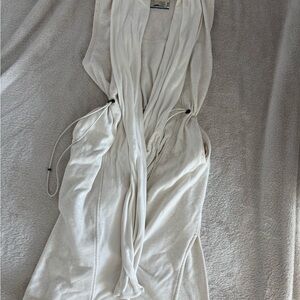Saturday Sunday by Anthropologie Cream Sleeveless Drape Vest